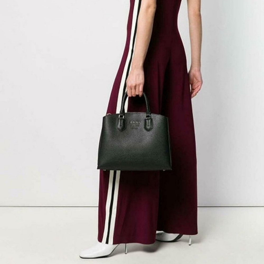 DKNY NOHO BLACK PEBBLED LEATHER SATCHEL